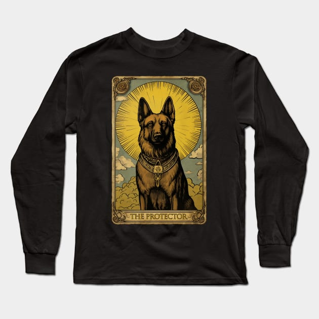 Tarot Card German Shepherd Dog Long Sleeve T-Shirt by RichieDuprey